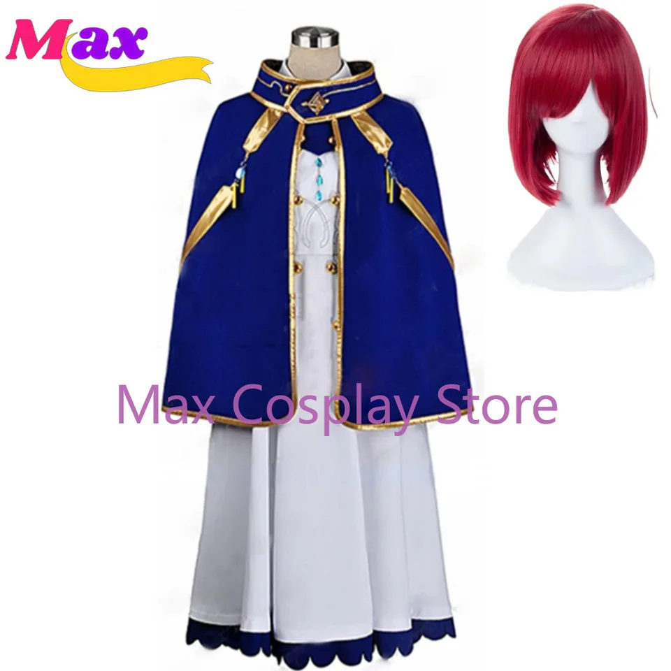 Max Cos Snehulienka s červenými vlasmi akagami no Shirayukihime Shirayuki Coat and Trench Cosplay kostým