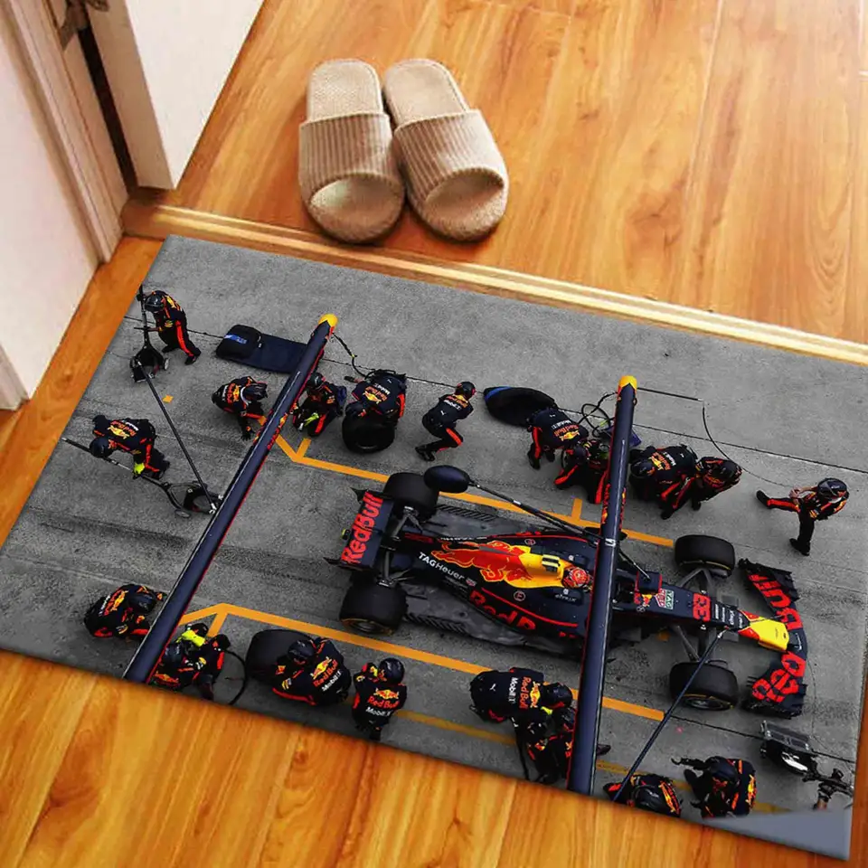 Max Verstappen Formula F1 koberce Area Rugs pretekárske koberce Garážové koberce Boy Izba Koberec Chenille koberec vchod koberec Veľký koberec