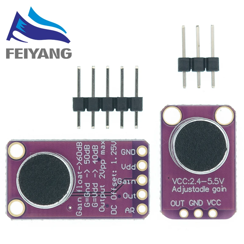 MAX9814 Mikrofón AGC zosilňovacia doska zvukového snímača Modul Automatického príkazu na reguláciu Auto zisku pre Arduino MAX4466 DIY DIY doska DIY