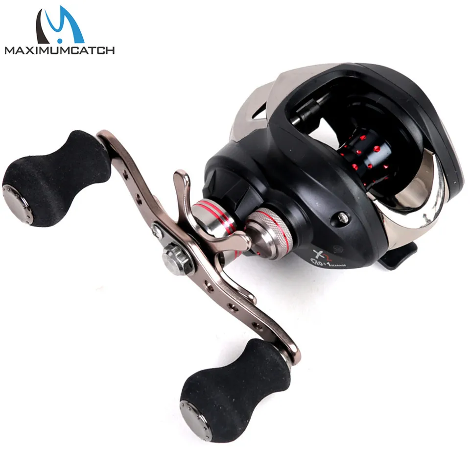 MaximumCatch Acuflex Baitcasting navijak 10+1 BB 7,0: 1 8 kg maximálne ťahanie Ultra Light Centrifugal brzdový systém rybársky navijak