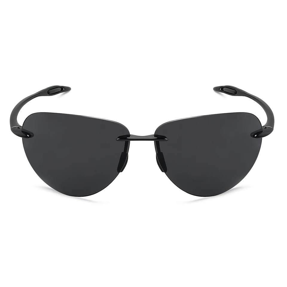 Maxjuli Classic Fashion Rimless Oval Sun Sun Sun. Ženy a muži UV400 Unbreakable Driving Sports TR90 Frame Sun Eyewear (MJ8008)