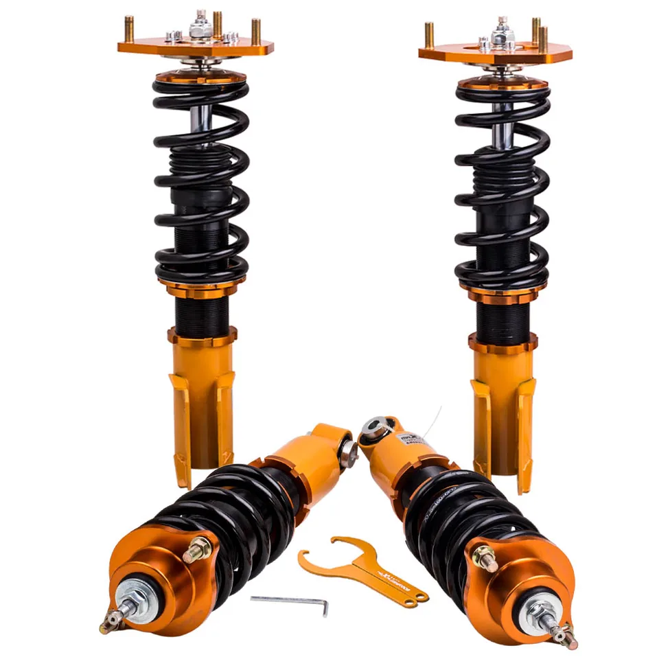 MaxPeedingRods Coilover 24-cestná zavesená súprava pre Mitsubishi Lancer 02-06 Nastavte nárazy zavesenia tlmiča Coilover