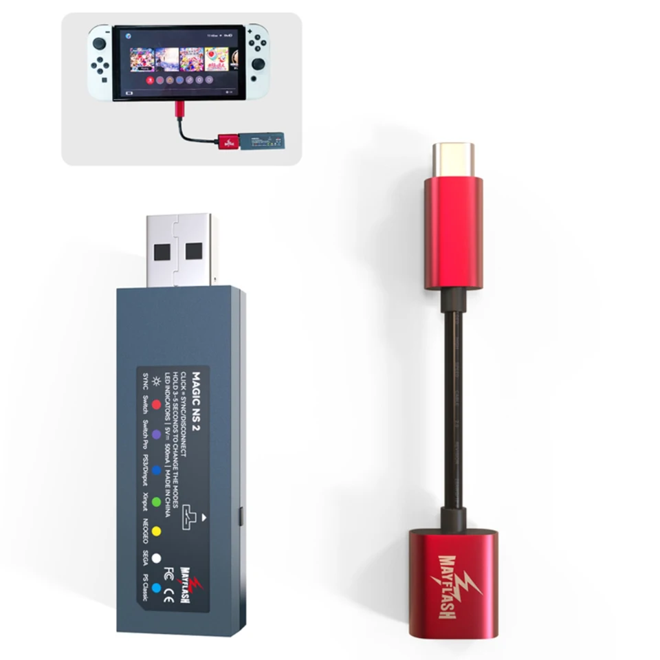 Mayflash Magic-NS2 Controller Fight Stick Adapter Controller Arcade pre Nintendo Switch PS5 PS4 PS3 Xbox Series S ONE S 360