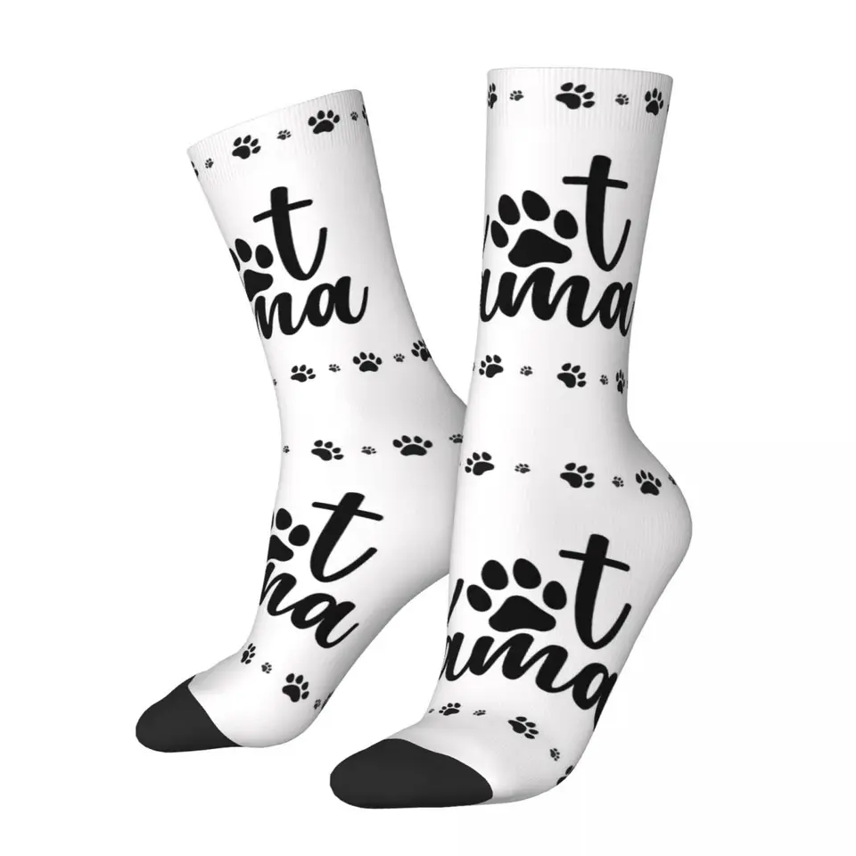 Mačka mama s labkami výtlačky ponožky Harajuku super mäkké pančuchy celú sezónu dlhé ponožky doplnky pre mužské ženské vianočné darčeky