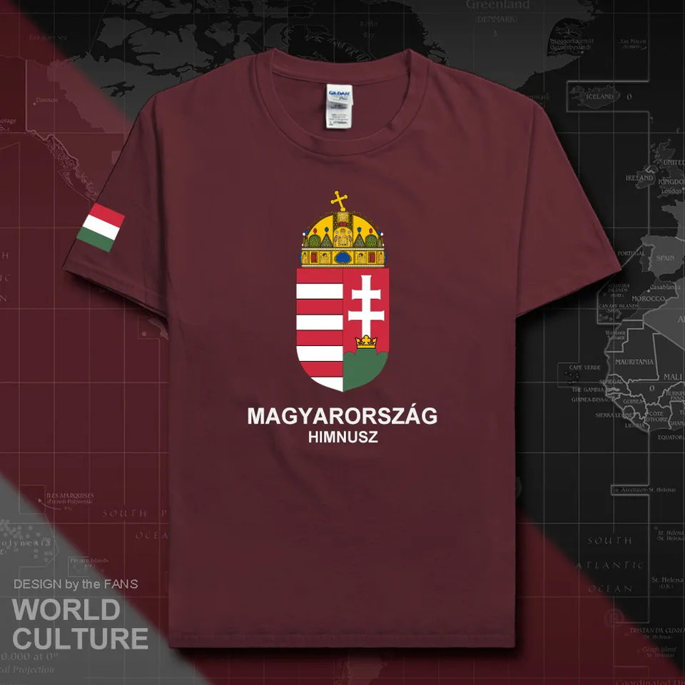 Maďarskí maďarskí muži tričká Móda 2018 Jerseys Národný tím bavlnené tričká Športové oblečenie Tees Country Flags Hun Hu 20
