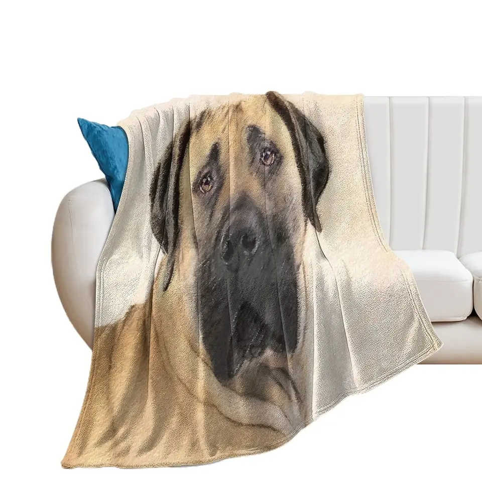 Maľba boerboel - roztomilý originálny psí umenie hádzanie prikrývky Krásne prikrývky