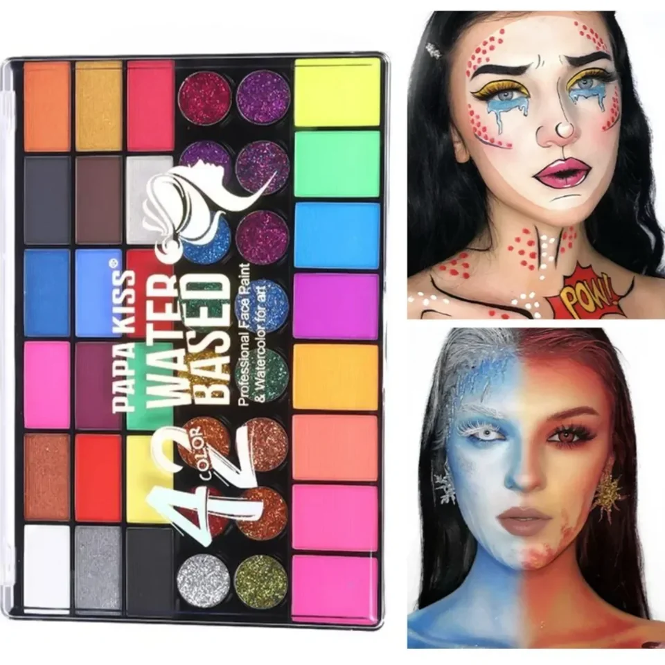 Maľba tela make -up flash tetovanie očných tieňov ľahko čistiteľná viacfarebná festival Halloween Art Art Christmas Makeup Party Tools