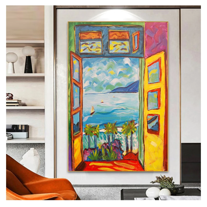 Maľba zrak mimo okenného nástenného umenia plagáty a výtlačky plátno maľba dekoratívna slávna maliar Matisse Krajina