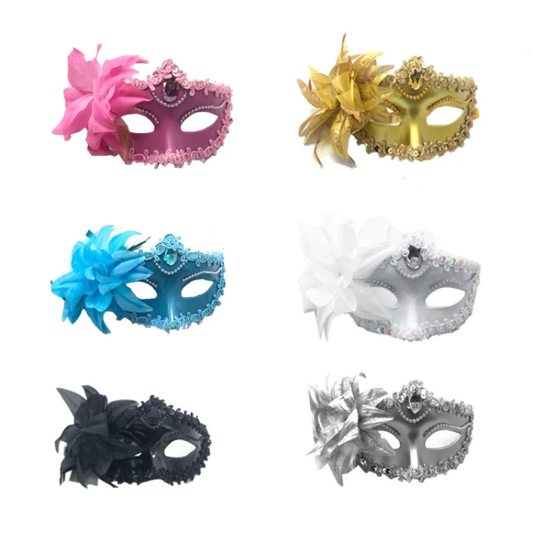 Maškaráda maska ​​Halloween princezná cosplay rekvizity Nový make-up polovičná maska ​​masívna farebná maska ​​Halloween Mask Máscara de Baile Veľkoobchod