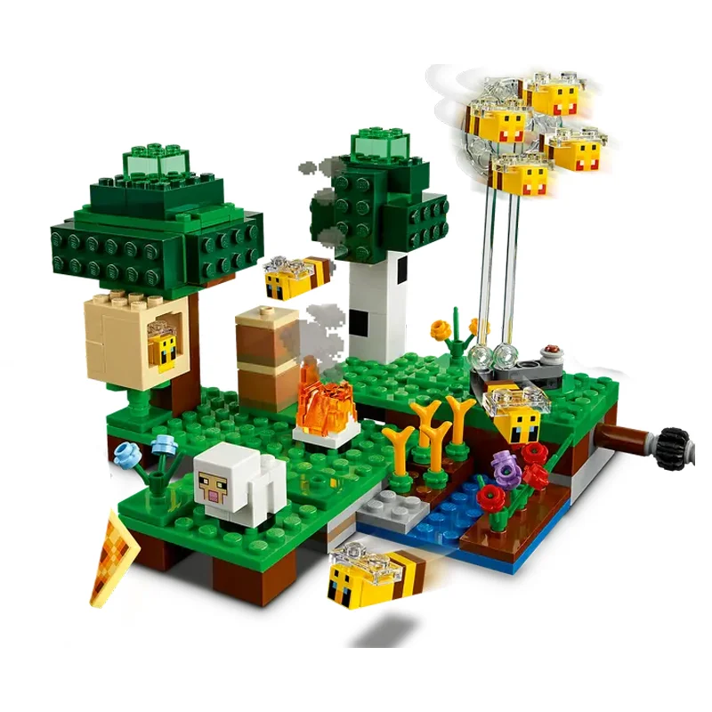 MC MY DIY World The Bee Farm Bee Minifigure Detský zostavený darček pre hračky v stavebníctve