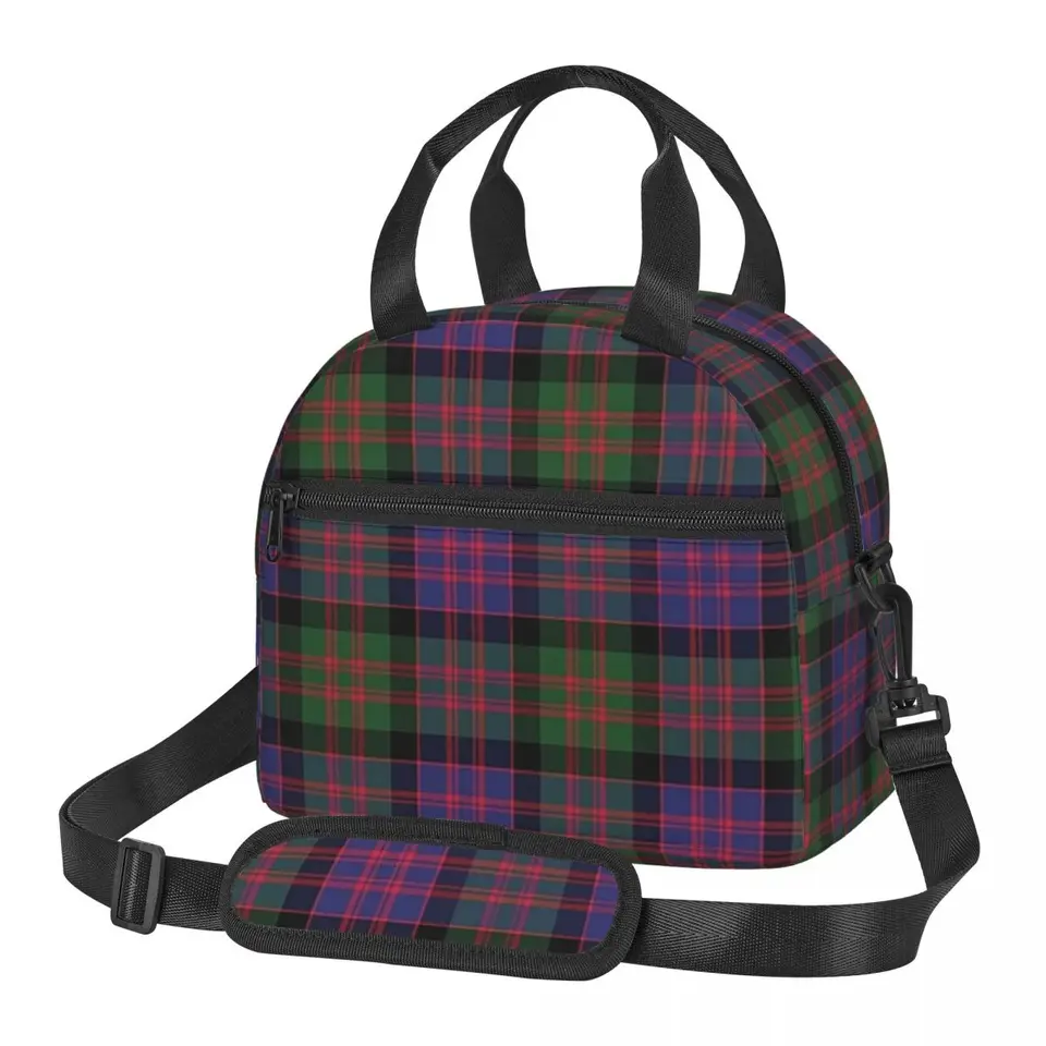 McDonald a MacDonald Clan Tartan s odznakom Faelee Lunch Bags Bento Box Obed Picnic Tašky Chladiaca taška pre ženy
