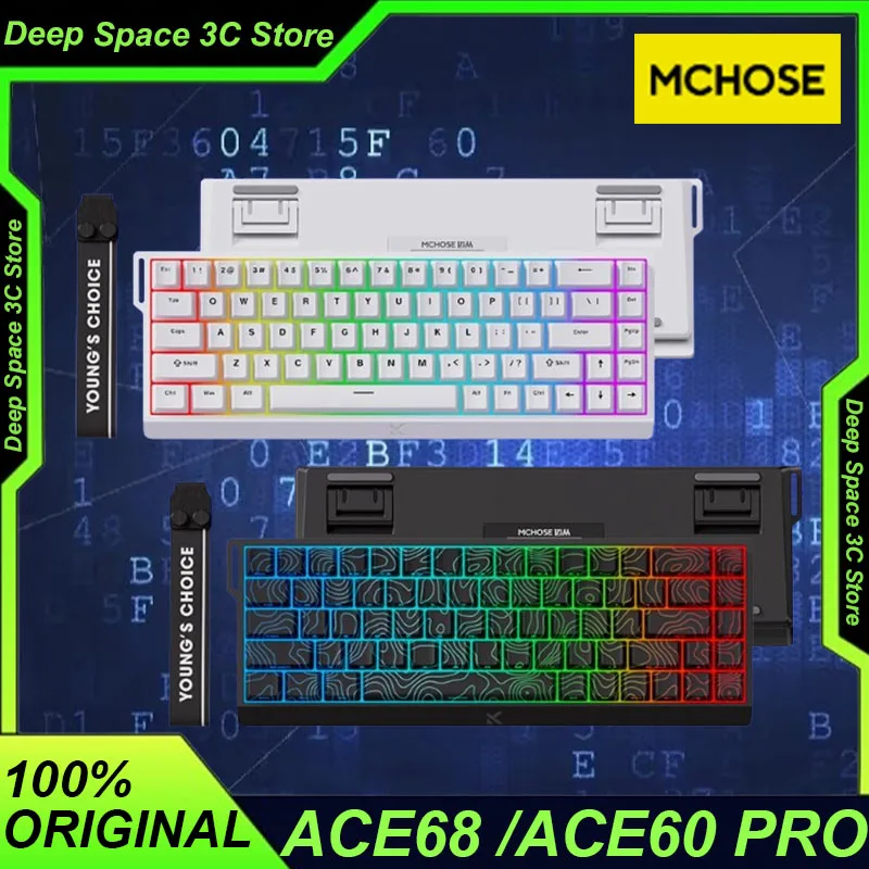 Mchose Ace68 Pro Ace60 Pro Mechanická klávesnica Magnetický spínač káblovej 8k nízka latencia Prispôsobené prenosný počítač Gamer PC Hering Klávesnica