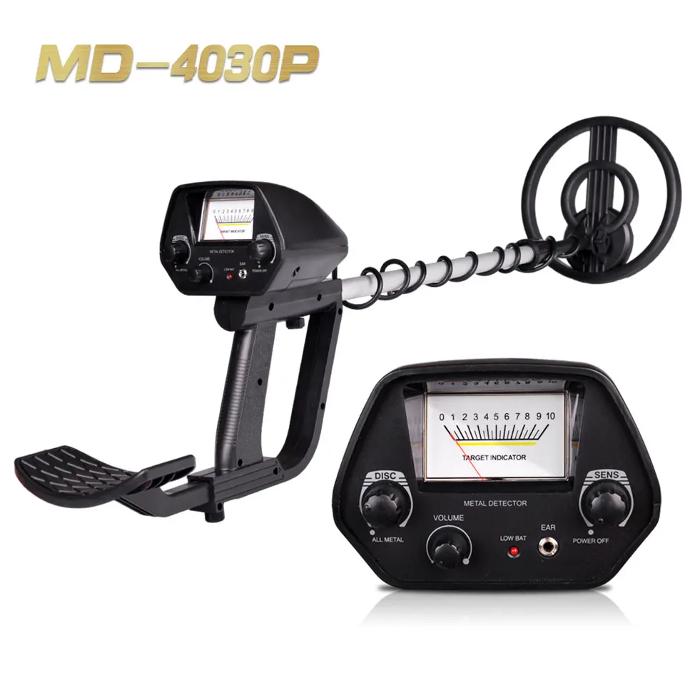 MD-4030P Prenosné skladanie vysokej presnosti podzemný detektor zlata LCD displej vonkajšieho ručného kovového detektora poklad