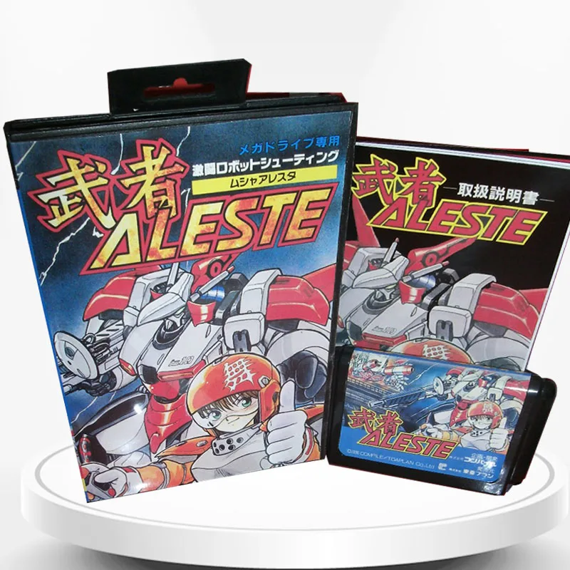 MD Game-Aleste s kartou alebo krabičkou alebo s manuálnou pre 16 bitovú videohru pre Mega Drive / Genesis EU US Shell / Jap Shell