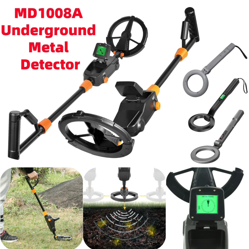 MD1008A LCD podzemný detektor kovov Hunter Gold Digger Treasure Finder hľadajúci zlato digger pokladnicu lovec detské hračky Detektor