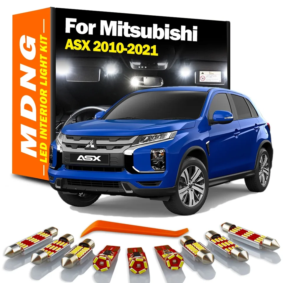 MDNG 11PCS CANBUS LED interiér DOME MAP TRUNK SVETLA KIT PRE MITSUBISHI ASX 2010-2014 2015 2016 2017 2018 2019 2020 2021