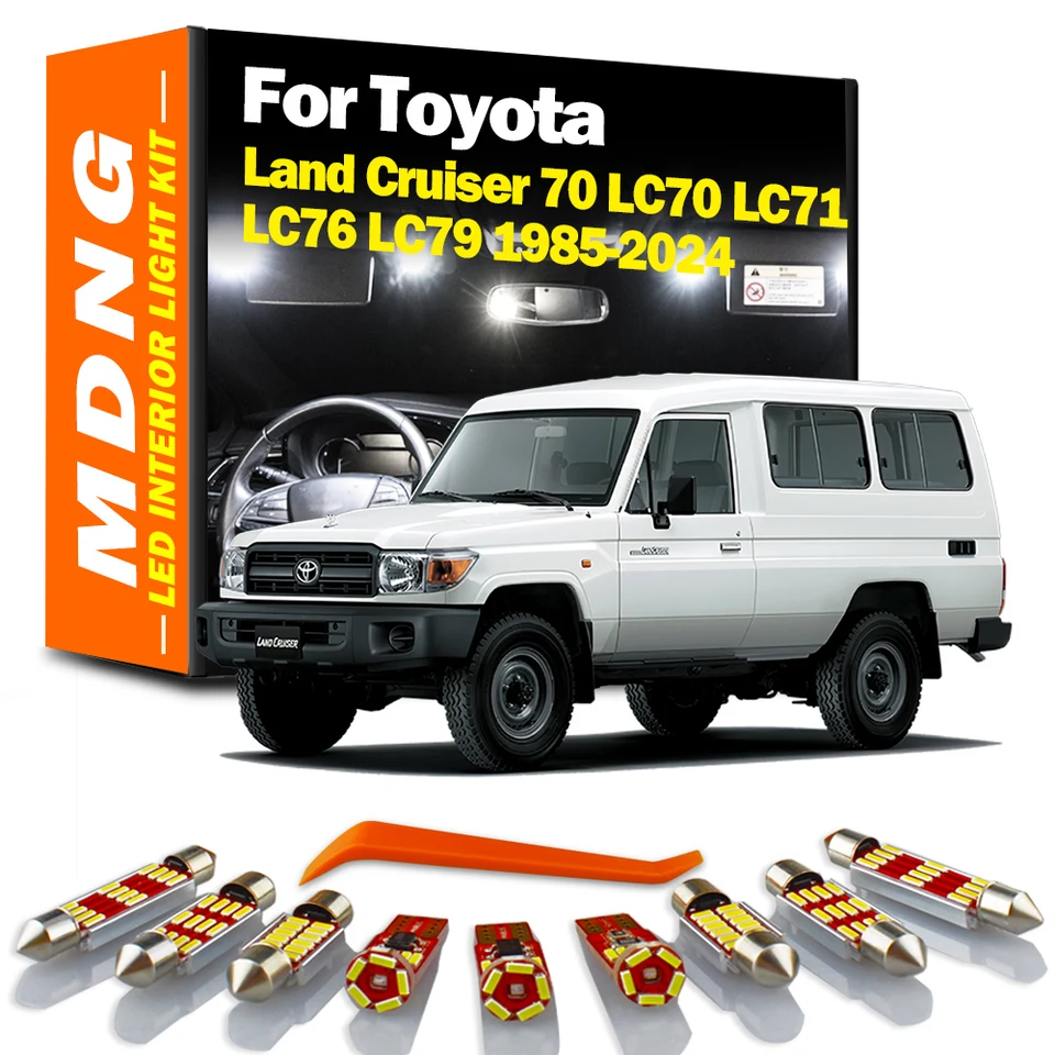 MDNG 7ks pre Toyota Land Cruiser 70 LC70 LC71 LC76 LC79 1985- 2021 2022 2023 2024 LED interiérový interiér Kit