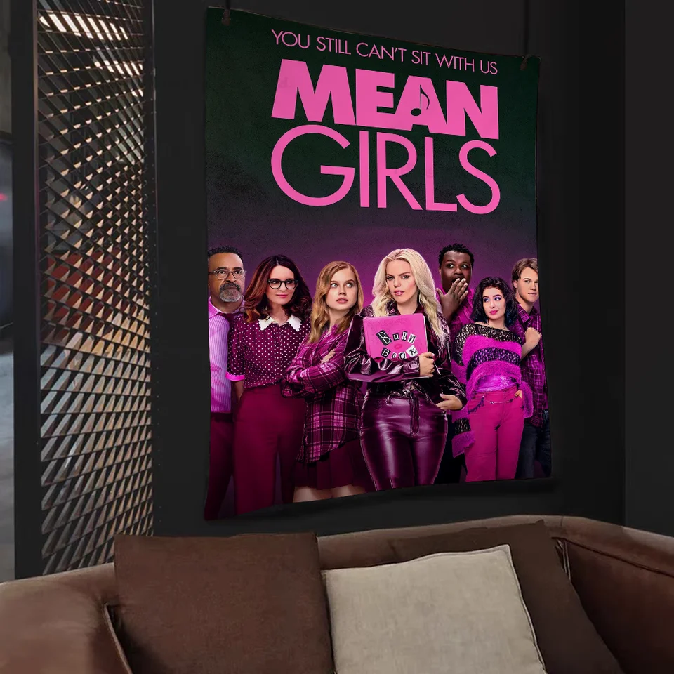 Mean Girls Movie anime tapisérie umelecké umenia sci -fi miestnosť domáca dekorácia nástenné umenie dekor