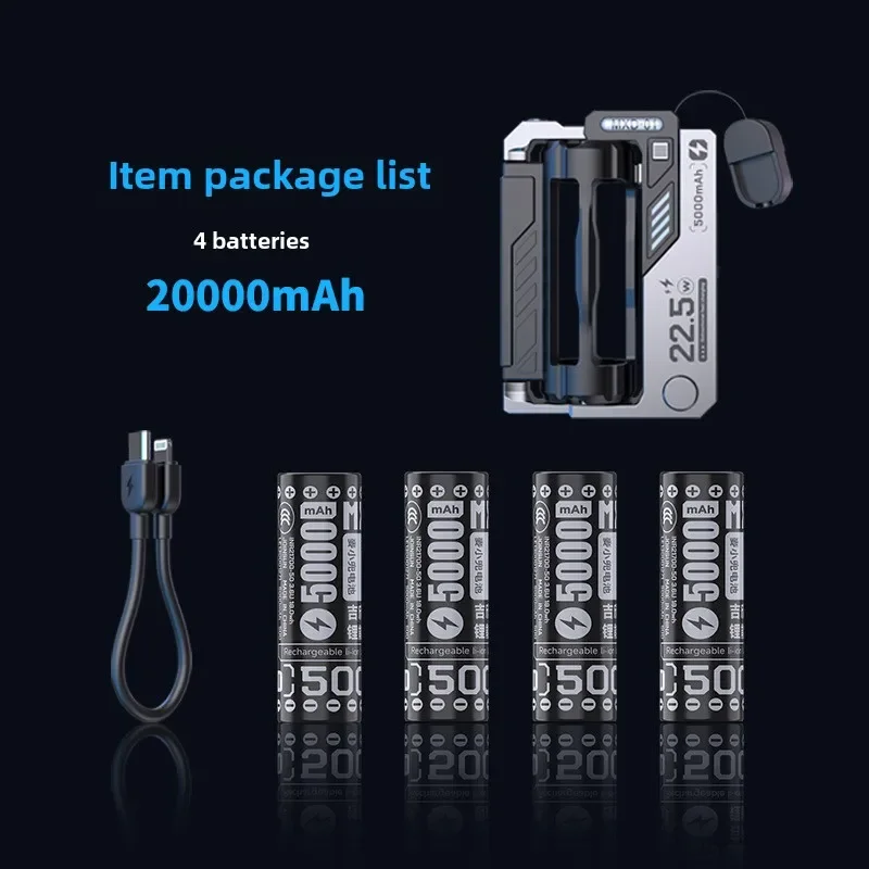 Mech Armor Tactical Mobile Power Bank Rýchle nabíjanie Modul klip batérie veľká kapacita malá prenosná