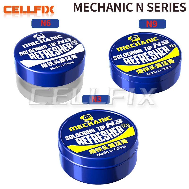 Mechanic n Series Elektrická spájka železná hrot Čistá pasta Zváracia krém na vzkriesenie hlavy spájkovania oxidu spájka