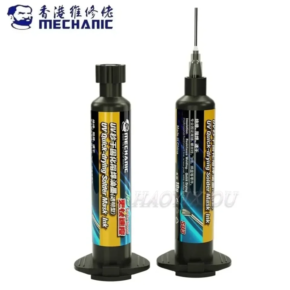 Mechanic UV SU3 rýchlo sušená spájka. Druhé suché vytvrdzovacie spájkovanie masky atramentu.