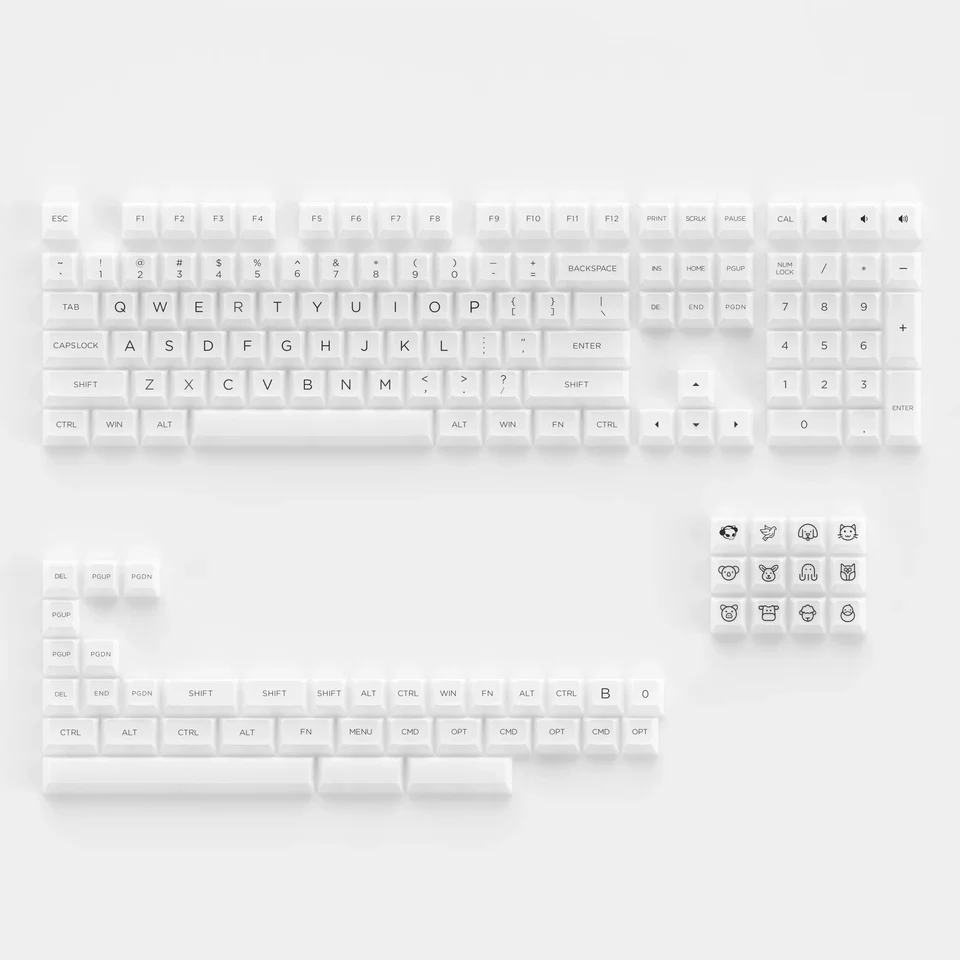 Mechanická klávesnica Clear TRANSCUENT KEYCAP SET