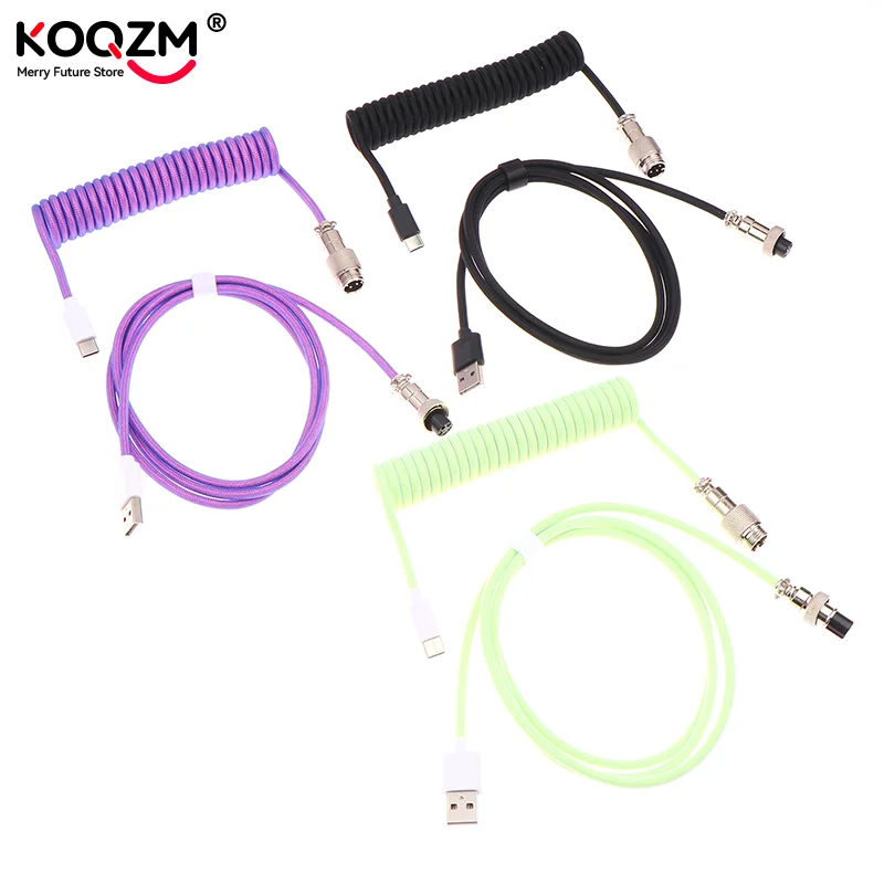 Mechanická klávesnica stĺpca káblový drôt typu C USB Port Wire Mechanická klávesnica letecký počítačový počítač letecký konektor