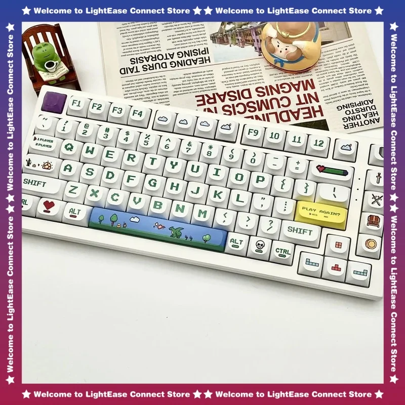 Mechanická pixelová hra Pixel Vietor 120 Kláves XDA High PBT Materiál Tepelná sublimácia Prispôsobené tlačené farebné kreslené kľúče