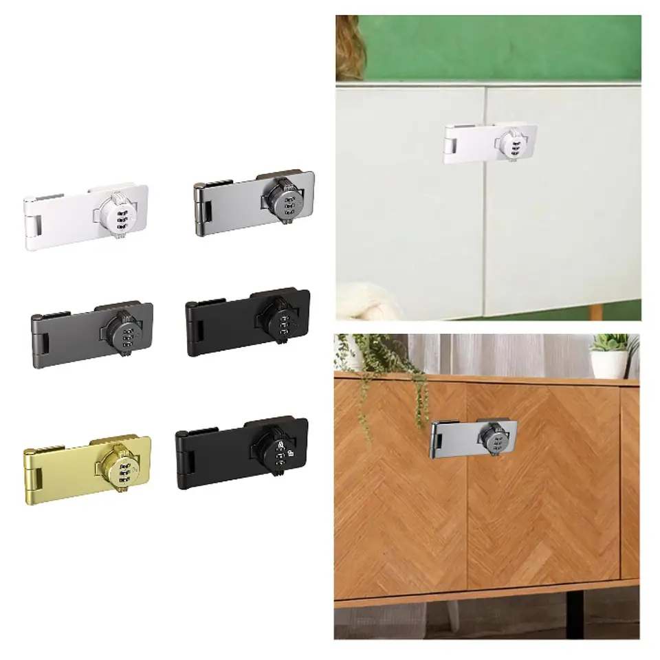 Mechanické heslo Rotary Hasp Lock Zinok Zinok Zliazba Kombinácia Zamknutia pre vonkajšie skrinky na vonkajšie skrinky na kliešťové zásuvky