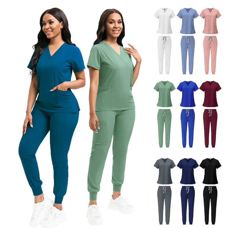 Medical Scrubs Uniformy Ženy Scrub Set Doctor Nurse Uniformy Ošetrovateľské príslušenstvo Dentálna klinika Pracovné odevy nemocničné chirurgické obleky
