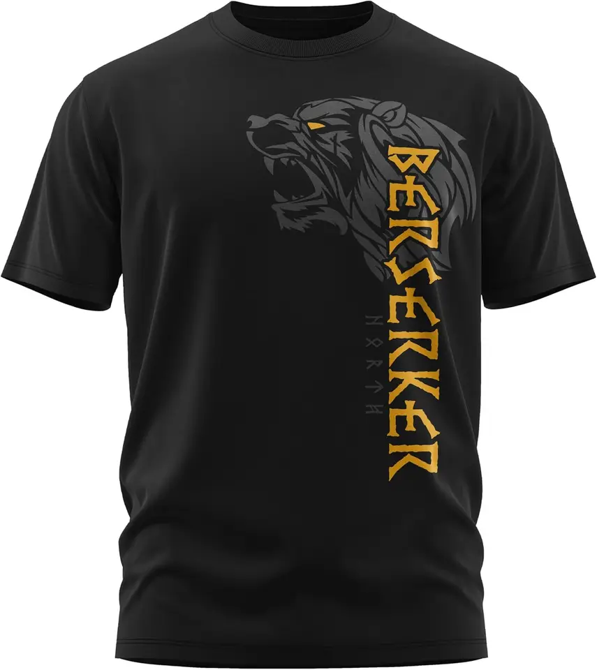 Medvedí bojovník odin Thor Nordic Warrior Berserker Valhalla Tričko 100% bavlna O-Neck krátky rukáv letné letné pánske tričko Tričko