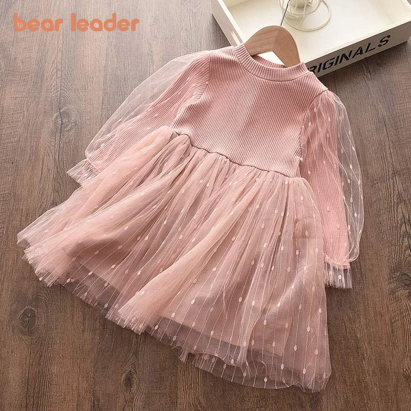 Medveď vedúci mriežky Dizajn dievčenské šaty Detské kostýmy Detské detské deti Vestidos Dojča