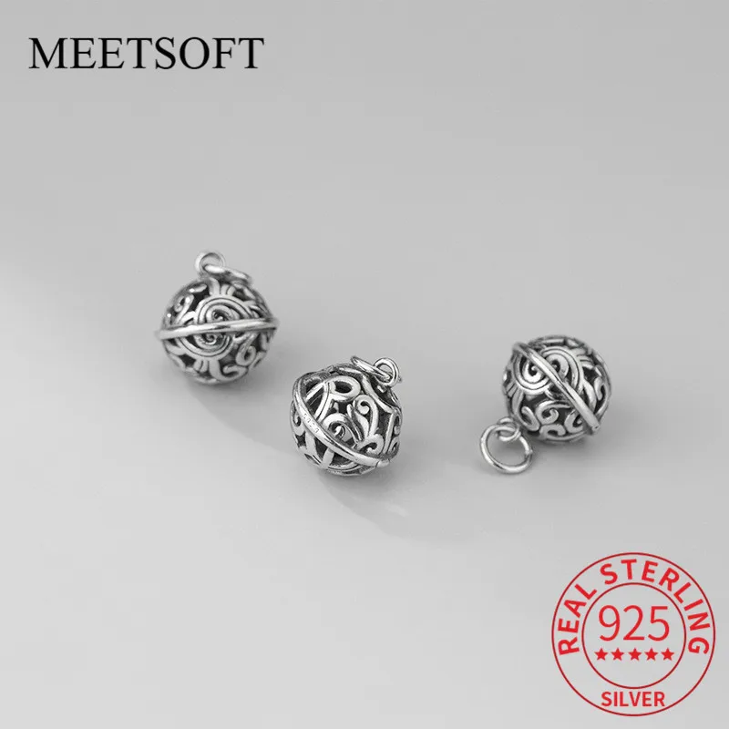 MeetSoft Classic 12-16 mm 925 Sterling Silver Dutlow Bells Charms Špeciál pre domácich majstrov ručne vyrobených jemných šperkov náhrdelník Chic Adsectory