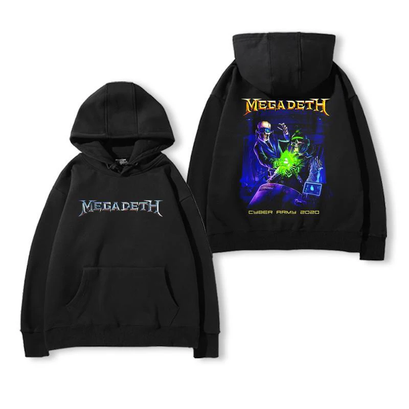 Megadeth Rock Band s kapucňou mikina Mikinová jesenná a zimná európska a americká ulica všestranná bunda