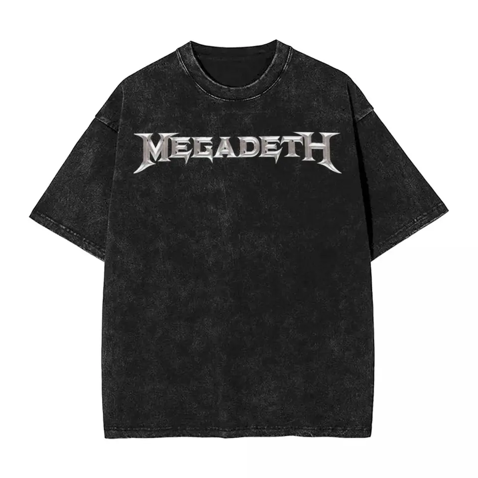 Megadeths žiari v tmavom umyte tričká Streetwear hip hop módne tričká pre mužov pre mužov Dám