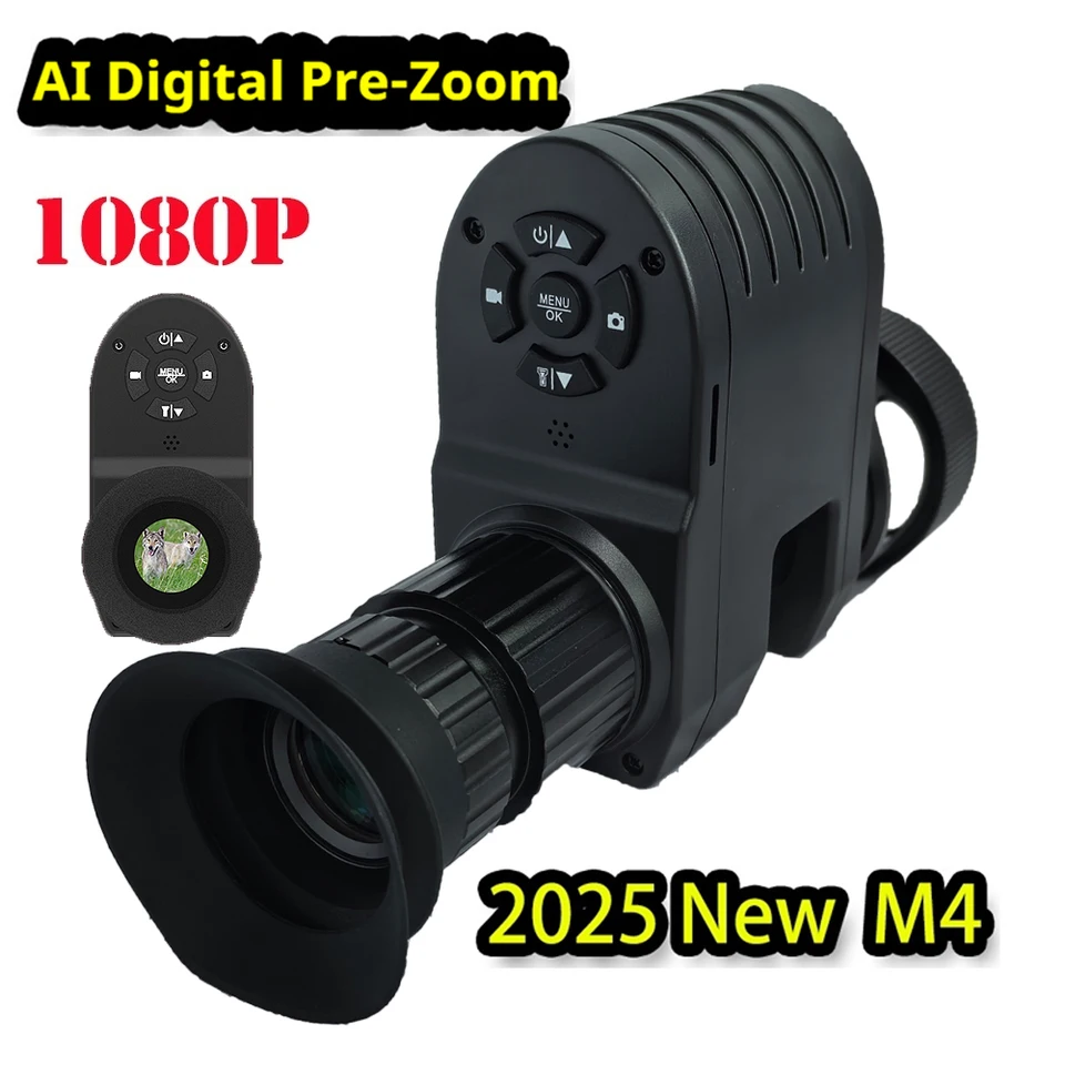 Megaorei M4 4x Digital Zoom Monokulars Telescope Pridať na prílohu 300 m infračervené nočné videnie Rozsah pre lov videa
