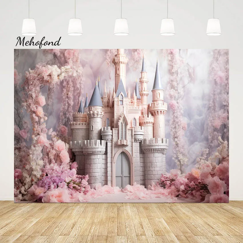 Mehofond Photography Pozadie Spring Pink Princess Girl Birthday Party