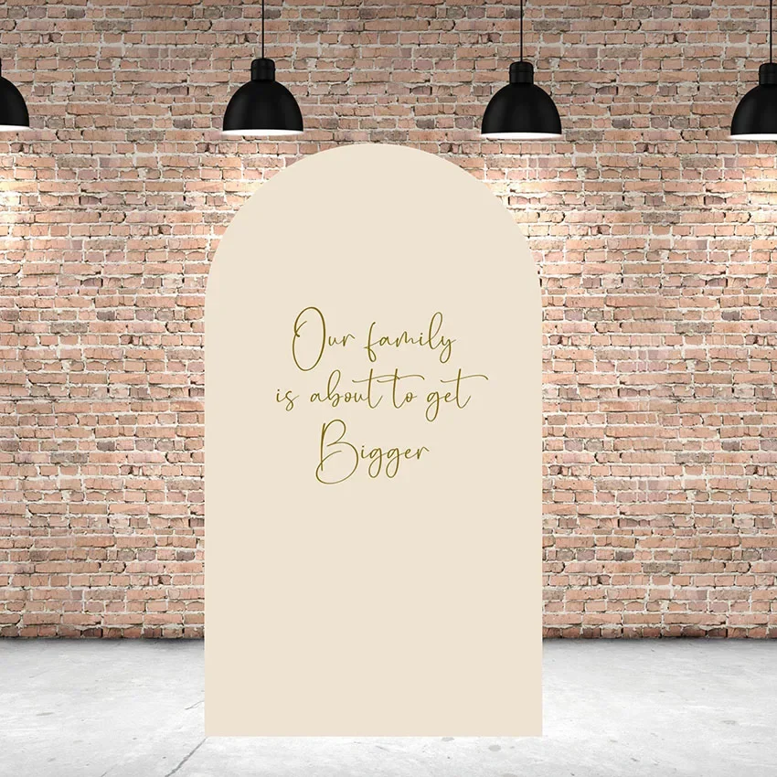 Mehofond vlastné obojstranné béžové béžové solídne narodeninové oslava pre bábätká svadobné obaly Chiara Arch Wall pozadie pozadie dekorácie