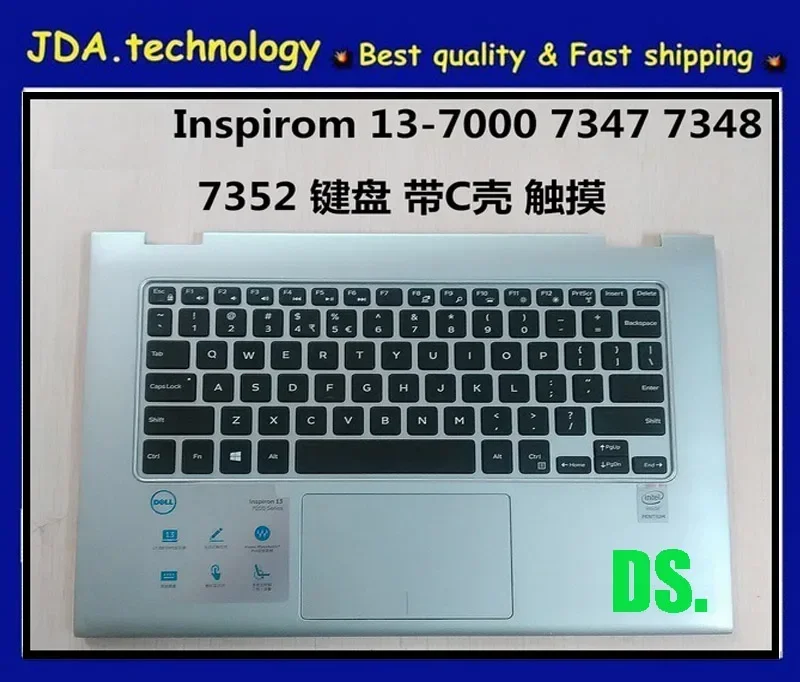 Meiarrow 96%New Orig Plamrest Topcase pre Dell Inspiron 13-7000 7347 7348 7352 US Klávesnica horný kryt Touchpad