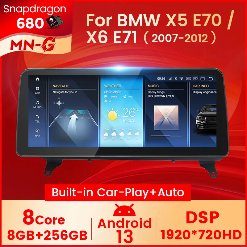 Mekede Android 13 pre BMW X5 E70 X6 E71 2007-2012 LHD 8+256GB 12.3inch 8Core Car Radio Radio Multimedia Video Player GPS Navigation BT BT