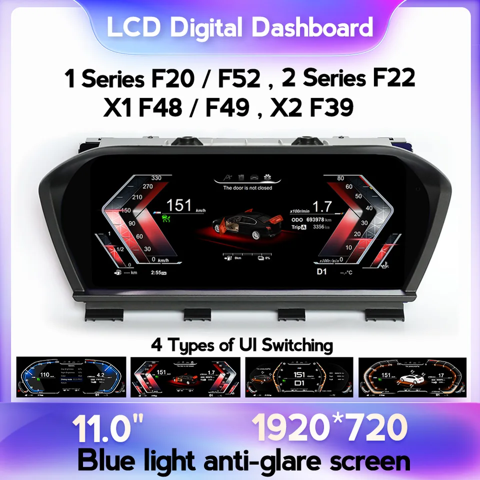 Mekede CAR LCD Digitálny klaster Dashboard Dashboard Dis) Displej pre BMW 1 Series F20/F52 2 Series F22x1 F48/F49 X2 F39