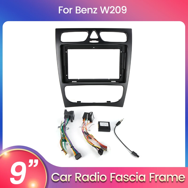 Mekede Car Radio Frame Fascia Dash Fitting Panel pre Mercedes Benz C-Klasse W203 Clk-Klasse W209 G-Klasse W463 Vito Viano W639
