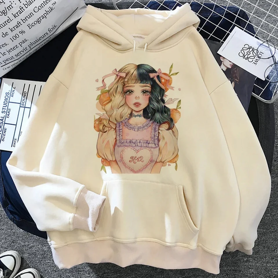 Melanie Martinez manga mikiny pre ženy zimné streetwear estetické Y2K Trendy Populárne mikiny ženské ležérne voľné uvoľnenie