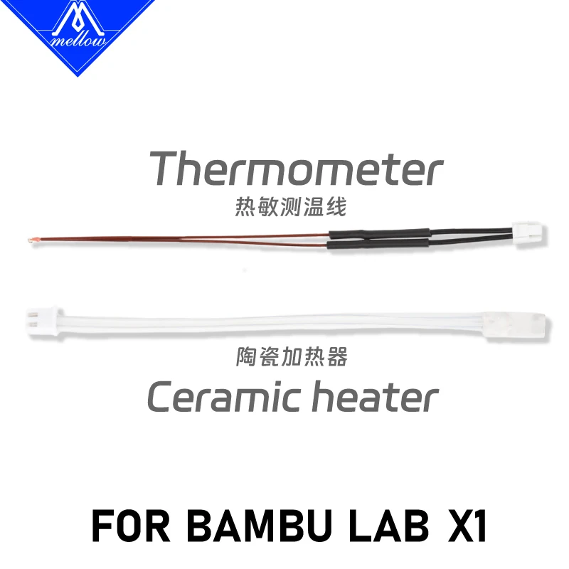 Mellow 1pcs 24v 82 W keramické kazetové ohrievač/100k NTC 3950 Termistor pre Bambu Lab X1 X1-Carbon Combo P1P 3D tlačiareň