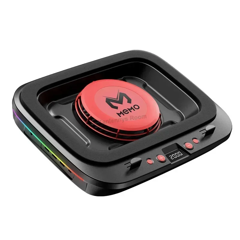 Memo FL08 7 Uhlový nastaviteľný notebook Výkonná chladiaca podložka ventilátora pre 14-19 '' Game Laptop Cooler Strong Wind Kickstand Base Držiak