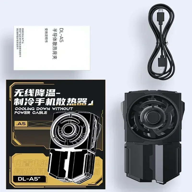 Memo Mobile Phone Semiconductor Bubli Clip Fan Fan DLA5 Vstavaný chladič s batériou 1200 mAh pre iPhone Android Radiator
