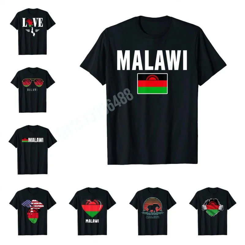 Men Dámske tričko Viac dizajnu Malawi Malawian Flag Souvenír Darčekové tričko Tops 100% bavlnené odpaliská
