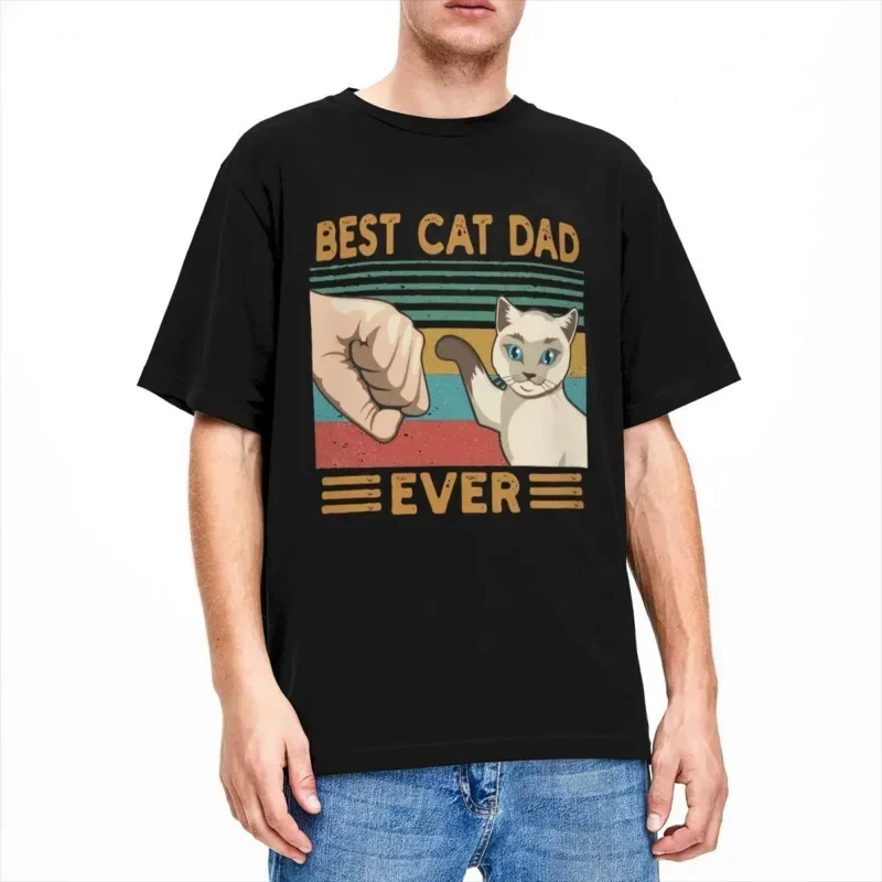 Men Dámsky najlepší mačkový otec vôbec tričká, humor mačka čistou bavlnenou oblečenie zábava s krátkym rukávom o krku tričká plus veľkosť tričiek