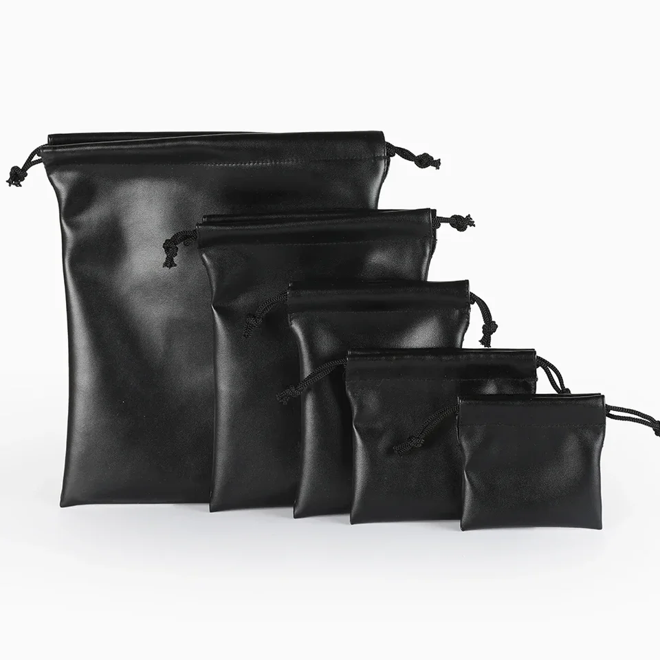 Men Elektrický holiaci strojček Storage Bag Black Pu Leather Refring Petos