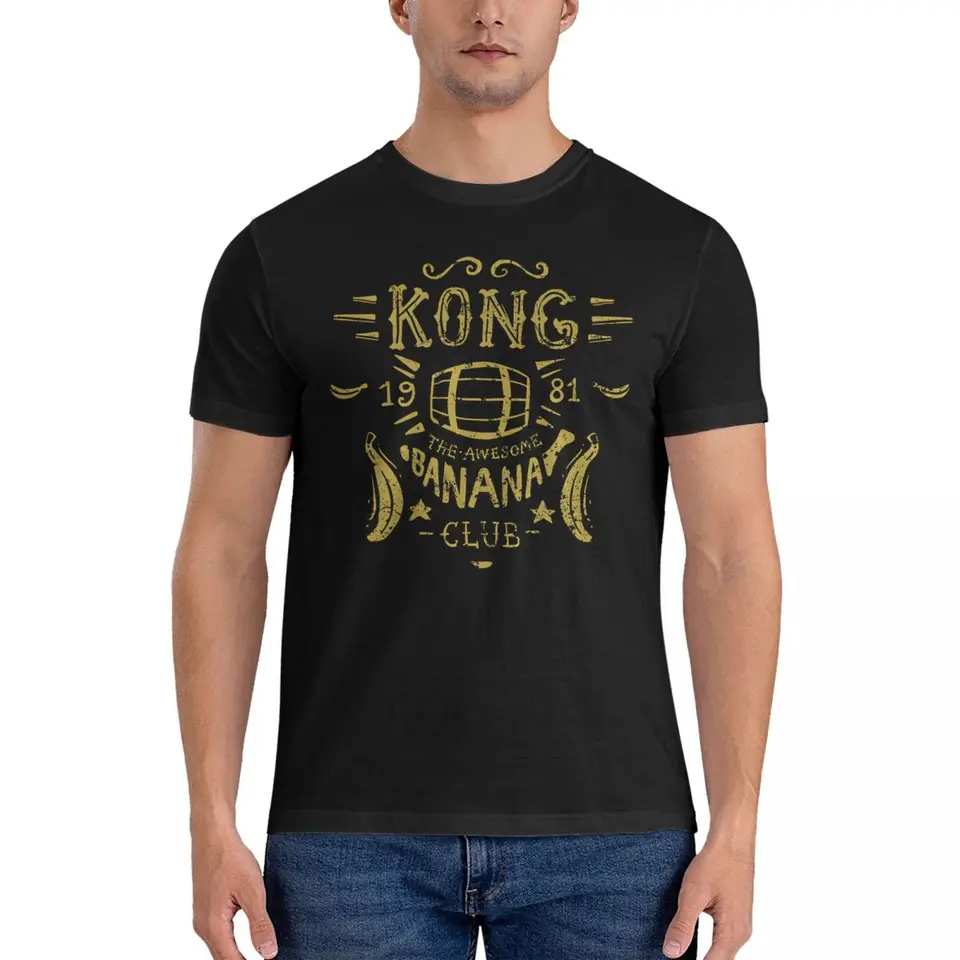 Men Kong Banana Club tričko D-Donkey Kong Game bavlnené oblečenie